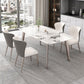 Designer Style Sintered Stone Top Dining Set Rectangle 1/4/5/7 Pieces Dining Table Set Clearhalo 'Dining Room Sets' 'Dining Tables & Seating' 'dining_room_set' 'furn' 'furn_dining_room_set' 'Furniture' 'furniture_dining_room_set' 'Kitchen & Dining Furniture' 5062413