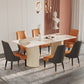 Designer Style Sintered Stone Top Dining Set 1/4/5/7 Pieces Dining Room Table Set Clearhalo 'Dining Room Sets' 'Dining Tables & Seating' 'dining_room_set' 'furn' 'furn_dining_room_set' 'Furniture' 'furniture_dining_room_set' 'Kitchen & Dining Furniture' 5062439