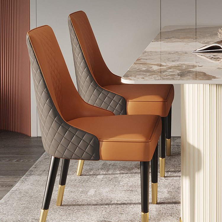 Designer Style Sintered Stone Top Dining Set 1/4/5/7 Pieces Dining Room Table Set Clearhalo 'Dining Room Sets' 'Dining Tables & Seating' 'dining_room_set' 'furn' 'furn_dining_room_set' 'Furniture' 'furniture_dining_room_set' 'Kitchen & Dining Furniture' 5062443