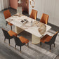 Designer Style Sintered Stone Top Dining Set 1/4/5/7 Pieces Dining Room Table Set Clearhalo 'Dining Room Sets' 'Dining Tables & Seating' 'dining_room_set' 'furn' 'furn_dining_room_set' 'Furniture' 'furniture_dining_room_set' 'Kitchen & Dining Furniture' 5062447