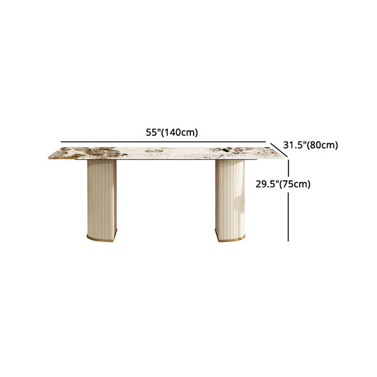 Designer Style Sintered Stone Top Dining Set 1/4/5/7 Pieces Dining Room Table Set Clearhalo 'Dining Room Sets' 'Dining Tables & Seating' 'dining_room_set' 'furn' 'furn_dining_room_set' 'Furniture' 'furniture_dining_room_set' 'Kitchen & Dining Furniture' 5062449