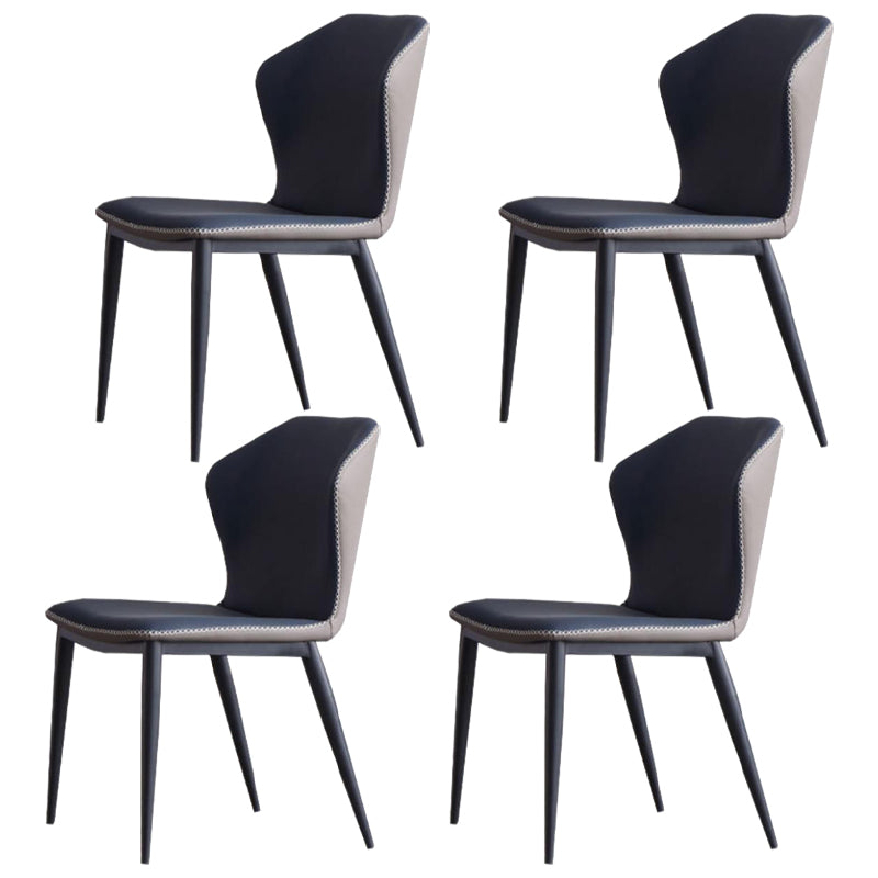 Designer Style Sintered Stone Dining Set Rectangle 1/4/5/7 Pieces Dining Room Table Set 4 Blue Chairs Clearhalo 'Dining Room Sets' 'Dining Tables & Seating' 'dining_room_set' 'furn' 'furn_dining_room_set' 'Furniture' 'furniture_dining_room_set' 'Kitchen & Dining Furniture' 5062456