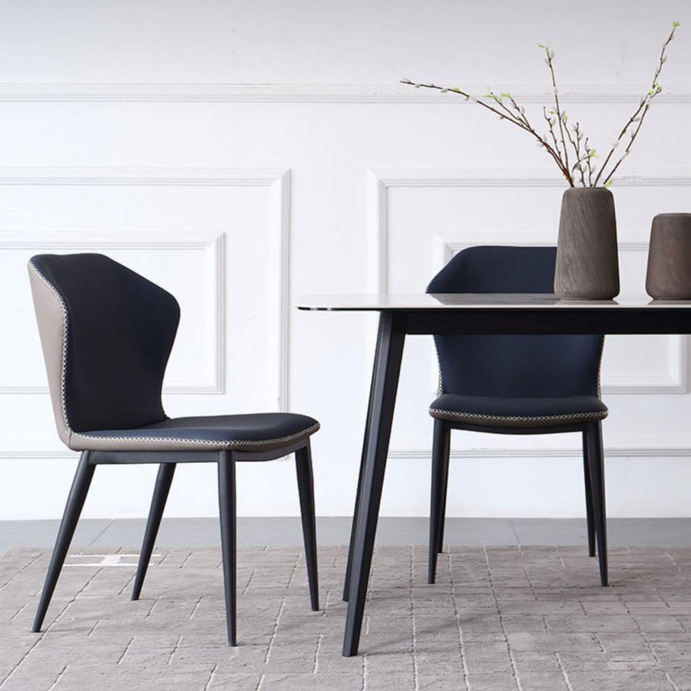 Designer Style Sintered Stone Dining Set Rectangle 1/4/5/7 Pieces Dining Room Table Set Clearhalo 'Dining Room Sets' 'Dining Tables & Seating' 'dining_room_set' 'furn' 'furn_dining_room_set' 'Furniture' 'furniture_dining_room_set' 'Kitchen & Dining Furniture' 5062463