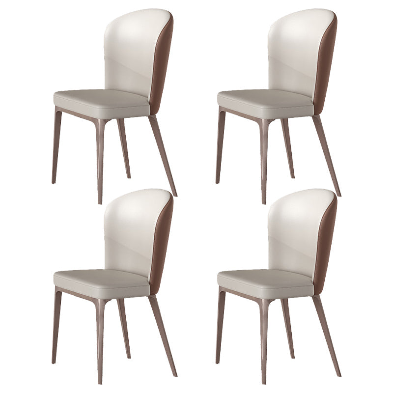 Modern Sintered Stone Top Dining Set Rectangle 1/4/6/7 Pieces Dining Room Table Set 4 White Chairs Clearhalo 'Dining Room Sets' 'Dining Tables & Seating' 'dining_room_set' 'furn' 'furn_dining_room_set' 'Furniture' 'furniture_dining_room_set' 'Kitchen & Dining Furniture' 5062513