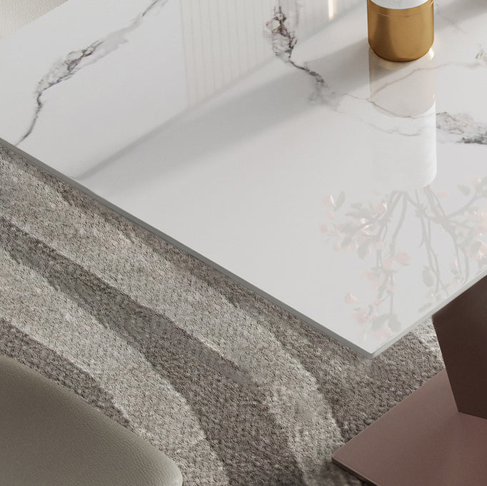 Modern Sintered Stone Top Dining Set Rectangle 1/4/6/7 Pieces Dining Room Table Set Clearhalo 'Dining Room Sets' 'Dining Tables & Seating' 'dining_room_set' 'furn' 'furn_dining_room_set' 'Furniture' 'furniture_dining_room_set' 'Kitchen & Dining Furniture' 5062519