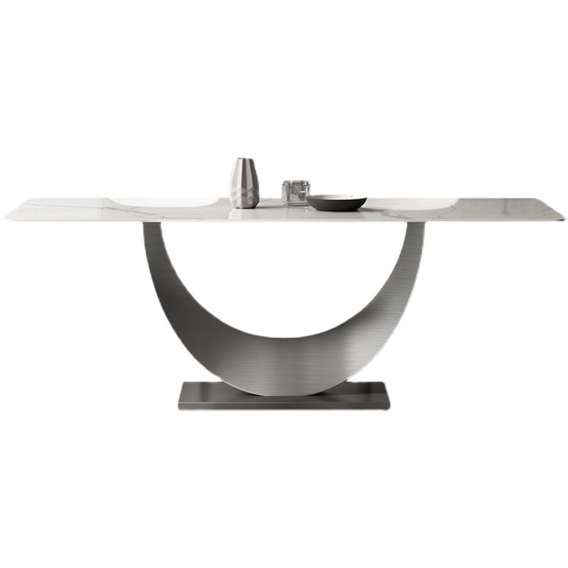 Designer Style Sintered Stone Dining Set Rectangle 1/4/5/7 Pieces Dining Table Set Clearhalo 'Dining Room Sets' 'Dining Tables & Seating' 'dining_room_set' 'furn' 'furn_dining_room_set' 'Furniture' 'furniture_dining_room_set' 'Kitchen & Dining Furniture' 5062544