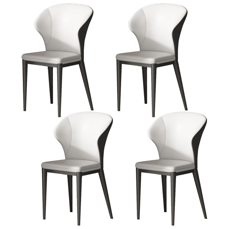 Designer Style Sintered Stone Dining Set Rectangle 1/4/5/7 Pieces Dining Table Set 4 White Chairs Clearhalo 'Dining Room Sets' 'Dining Tables & Seating' 'dining_room_set' 'furn' 'furn_dining_room_set' 'Furniture' 'furniture_dining_room_set' 'Kitchen & Dining Furniture' 5062546