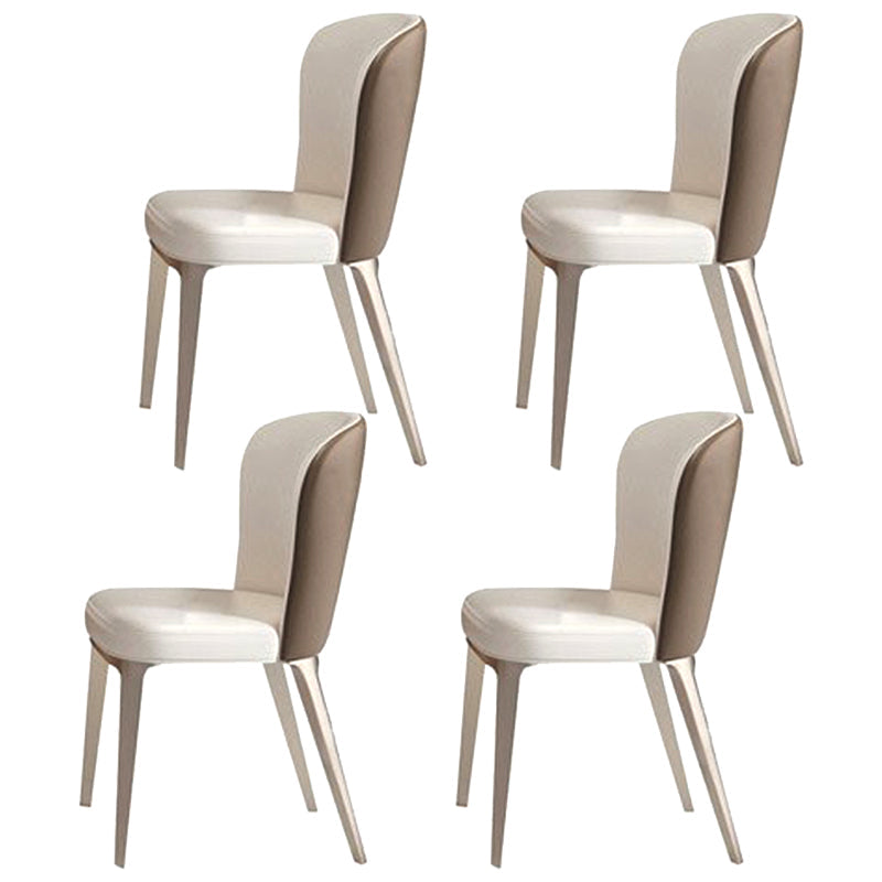 Modern Sintered Stone Top Dining Set Rectangle 1/4/5/6/7 Pieces Dining Room Table Set 4 White Chairs Clearhalo 'Dining Room Sets' 'Dining Tables & Seating' 'dining_room_set' 'furn' 'furn_dining_room_set' 'Furniture' 'furniture_dining_room_set' 'Kitchen & Dining Furniture' 5062593