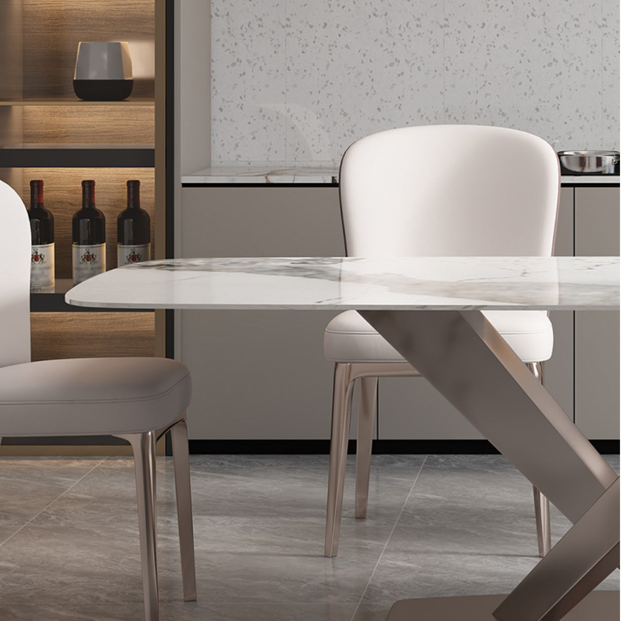 Modern Sintered Stone Top Dining Set Rectangle 1/4/5/6/7 Pieces Dining Room Table Set Clearhalo 'Dining Room Sets' 'Dining Tables & Seating' 'dining_room_set' 'furn' 'furn_dining_room_set' 'Furniture' 'furniture_dining_room_set' 'Kitchen & Dining Furniture' 5062598