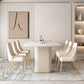 Modern Leatherwear Dinette Set 1/4/5/7 Pieces White Sintered Stone Top Dining Table Set Clearhalo 'Dining Room Sets' 'Dining Tables & Seating' 'dining_room_set' 'furn' 'furn_dining_room_set' 'Furniture' 'furniture_dining_room_set' 'Kitchen & Dining Furniture' 5062611