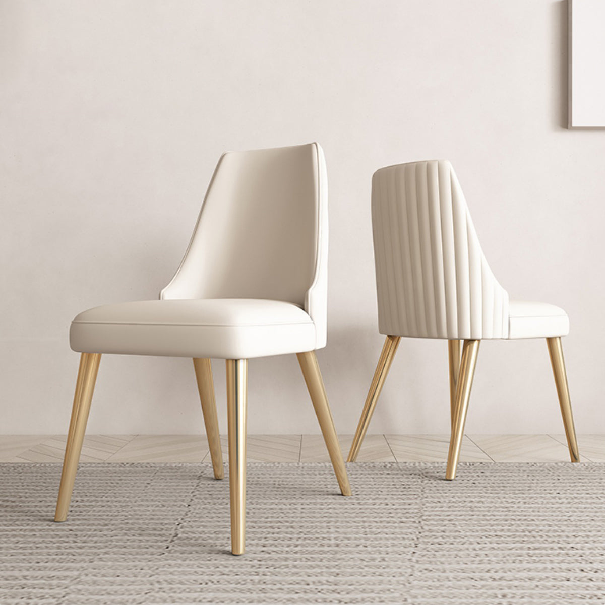 Modern Leatherwear Dinette Set 1/4/5/7 Pieces White Sintered Stone Top Dining Table Set Clearhalo 'Dining Room Sets' 'Dining Tables & Seating' 'dining_room_set' 'furn' 'furn_dining_room_set' 'Furniture' 'furniture_dining_room_set' 'Kitchen & Dining Furniture' 5062619