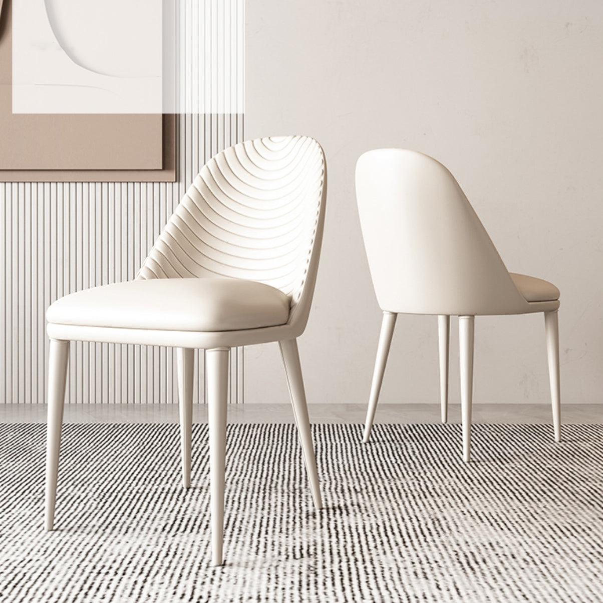 Modern Leatherwear Dinette Set 1/4/5/7 Pieces White Sintered Stone Top Dining Table Set Clearhalo 'Dining Room Sets' 'Dining Tables & Seating' 'dining_room_set' 'furn' 'furn_dining_room_set' 'Furniture' 'furniture_dining_room_set' 'Kitchen & Dining Furniture' 5062620