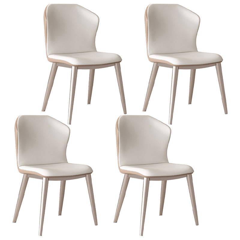 Luxury Sintered Stone Top Dining Set Rectangle 1/4/5/7 Pieces Dining Table Set 4 White Chairs Clearhalo 'Dining Room Sets' 'Dining Tables & Seating' 'dining_room_set' 'furn' 'furn_dining_room_set' 'Furniture' 'furniture_dining_room_set' 'Kitchen & Dining Furniture' 5062629