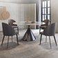 Modern Grey Steel Dinette Set 1/4/5/7 Pieces Round Sintered Stone Top Dining Table Set Clearhalo 'Dining Room Sets' 'Dining Tables & Seating' 'dining_room_set' 'furn' 'furn_dining_room_set' 'Furniture' 'furniture_dining_room_set' 'Kitchen & Dining Furniture' 5062651