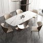 Modern Sintered Stone Top Dining Set Rectangle 1/4/5/6 Pieces Dining Room Table Set 6 Pieces: Table, 5 Chairs Clearhalo 'Dining Room Sets' 'Dining Tables & Seating' 'dining_room_set' 'furn' 'furn_dining_room_set' 'Furniture' 'furniture_dining_room_set' 'Kitchen & Dining Furniture' 5062663