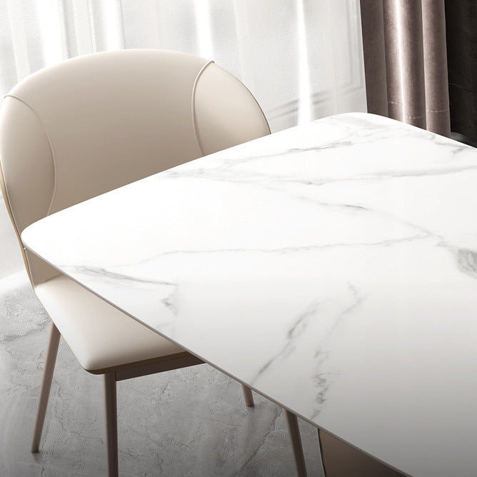 Modern Sintered Stone Top Dining Set Rectangle 1/4/5/6 Pieces Dining Room Table Set Clearhalo 'Dining Room Sets' 'Dining Tables & Seating' 'dining_room_set' 'furn' 'furn_dining_room_set' 'Furniture' 'furniture_dining_room_set' 'Kitchen & Dining Furniture' 5062667