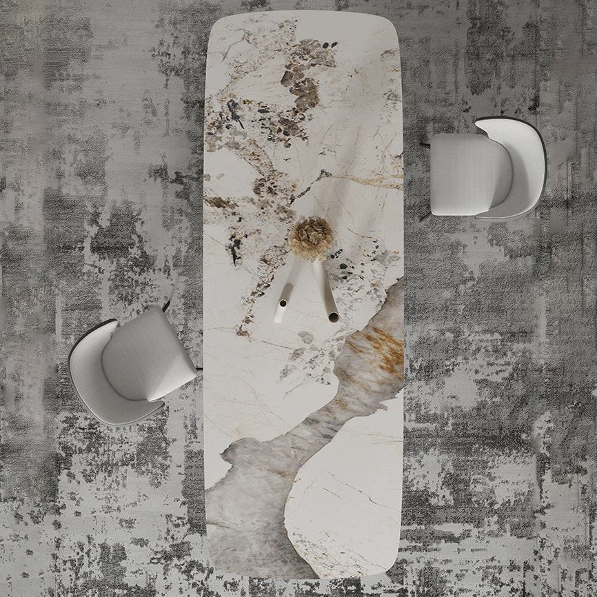 Modern Rectangle Dinette Set 1/3/4/5/7/9 Pieces Sintered Stone Top Dining Table Set 3 Pieces: Table, 2 Chairs Clearhalo 'Dining Room Sets' 'Dining Tables & Seating' 'dining_room_set' 'furn' 'furn_dining_room_set' 'Furniture' 'furniture_dining_room_set' 'Kitchen & Dining Furniture' 5062677