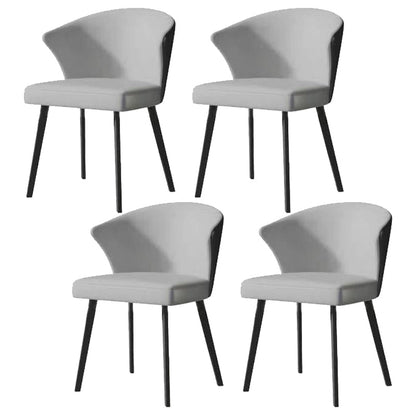 Modern Rectangle Dinette Set 1/3/4/5/7/9 Pieces Sintered Stone Top Dining Table Set 4 White Chairs Clearhalo 'Dining Room Sets' 'Dining Tables & Seating' 'dining_room_set' 'furn' 'furn_dining_room_set' 'Furniture' 'furniture_dining_room_set' 'Kitchen & Dining Furniture' 5062680