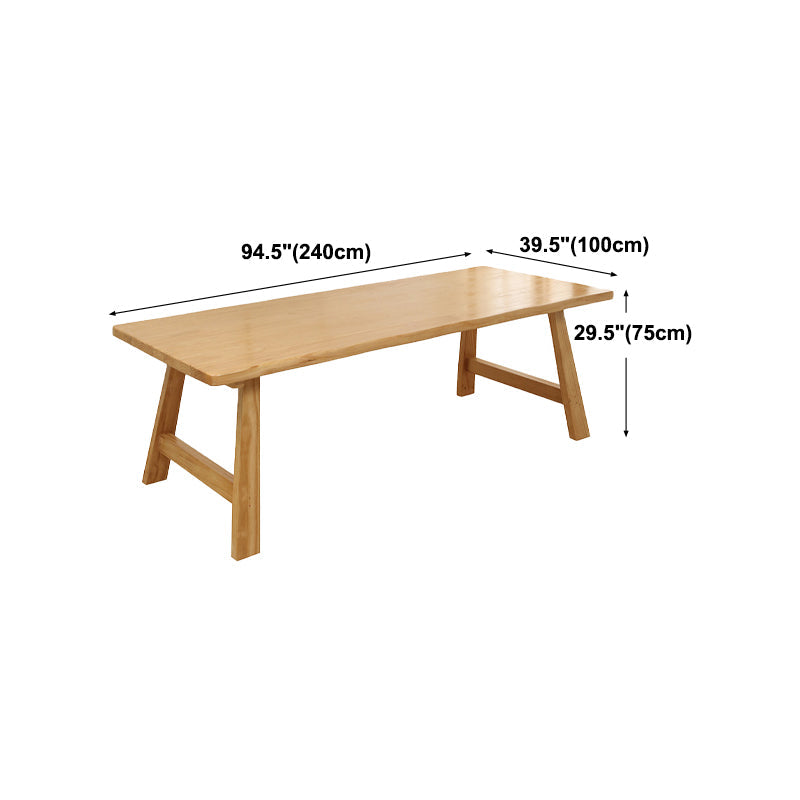 Solid Wood Top Dining Table Modern Simple Table with 4 Legs for Living Room Clearhalo 'Dining Tables & Seating' 'Dining Tables' 'dining_table' 'furn' 'furn_dining_table' 'Furniture' 'furniture_dining_table' 'Kitchen & Dining Furniture' 5062708