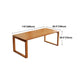 Modern Rectangle Counter Dining Table Trestle Solid Wood Natural Dining Site Table Clearhalo 'Dining Tables & Seating' 'Dining Tables' 'dining_table' 'furn' 'furn_dining_table' 'Furniture' 'furniture_dining_table' 'Kitchen & Dining Furniture' 5062725