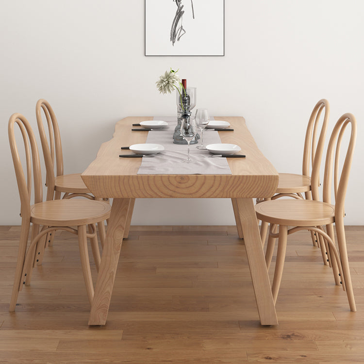 Living Room Solid Wood Top Table Modern Simple Table with 4 Legs 70.9"L x 29.5"W x 29.5"H Without Chairs Clearhalo 'Dining Tables & Seating' 'Dining Tables' 'dining_table' 'furn' 'furn_dining_table' 'Furniture' 'furniture_dining_table' 'Kitchen & Dining Furniture' 5062745