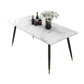 Tripod Base Dining Table Traditional Luxury Rectangle Stone and Iron Dining Table Black Without Chairs Clearhalo 'Dining Tables & Seating' 'Dining Tables' 'dining_table' 'furn' 'furn_dining_table' 'Furniture' 'furniture_dining_table' 'Kitchen & Dining Furniture' 5062769