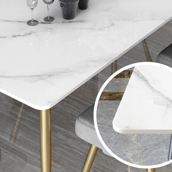 Tripod Base Dining Table Traditional Luxury Rectangle Stone and Iron Dining Table Clearhalo 'Dining Tables & Seating' 'Dining Tables' 'dining_table' 'furn' 'furn_dining_table' 'Furniture' 'furniture_dining_table' 'Kitchen & Dining Furniture' 5062772
