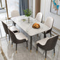 Tripod Base Dining Table Traditional Luxury Rectangle Stone and Iron Dining Table Clearhalo 'Dining Tables & Seating' 'Dining Tables' 'dining_table' 'furn' 'furn_dining_table' 'Furniture' 'furniture_dining_table' 'Kitchen & Dining Furniture' 5062774