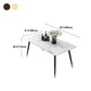 Tripod Base Dining Table Traditional Luxury Rectangle Stone and Iron Dining Table Clearhalo 'Dining Tables & Seating' 'Dining Tables' 'dining_table' 'furn' 'furn_dining_table' 'Furniture' 'furniture_dining_table' 'Kitchen & Dining Furniture' 5062779