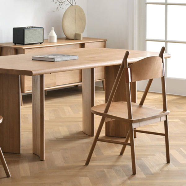 Contemporary Solid Wood Table for Restaurant Rectangle Dining Table with 4 Legs Clearhalo 'Dining Tables & Seating' 'Dining Tables' 'dining_table' 'furn' 'furn_dining_table' 'Furniture' 'furniture_dining_table' 'Kitchen & Dining Furniture' 5062799
