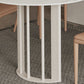 Modern Stone Top Oval Dinette Table Metal Base Dining Table in White Clearhalo 'Dining Tables & Seating' 'Dining Tables' 'dining_table' 'furn' 'furn_dining_table' 'Furniture' 'furniture_dining_table' 'Kitchen & Dining Furniture' 5062817
