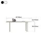 Modern Stone Top Oval Dinette Table Metal Base Dining Table in White Clearhalo 'Dining Tables & Seating' 'Dining Tables' 'dining_table' 'furn' 'furn_dining_table' 'Furniture' 'furniture_dining_table' 'Kitchen & Dining Furniture' 5062822