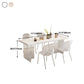 Acrylic Base Double Pedestal Table Modern Rectangle Dinner Table Kitchen Home Clearhalo 'Dining Tables & Seating' 'Dining Tables' 'dining_table' 'furn' 'furn_dining_table' 'Furniture' 'furniture_dining_table' 'Kitchen & Dining Furniture' 5062835