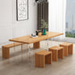 Modern Wood Table in Brown for Restaurant Rectangle Table with Acrylic Base Cherry Wood Without Chairs Clearhalo 'Dining Tables & Seating' 'Dining Tables' 'dining_table' 'furn' 'furn_dining_table' 'Furniture' 'furniture_dining_table' 'Kitchen & Dining Furniture' 5062879