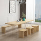 Modern Wood Table in Brown for Restaurant Rectangle Table with Acrylic Base Clearhalo 'Dining Tables & Seating' 'Dining Tables' 'dining_table' 'furn' 'furn_dining_table' 'Furniture' 'furniture_dining_table' 'Kitchen & Dining Furniture' 5062887