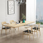 Modern Wood Table in Brown for Restaurant Rectangle Table with Acrylic Base Clearhalo 'Dining Tables & Seating' 'Dining Tables' 'dining_table' 'furn' 'furn_dining_table' 'Furniture' 'furniture_dining_table' 'Kitchen & Dining Furniture' 5062889