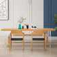 Modern Wood Table in Brown for Restaurant Rectangle Table with Acrylic Base Clearhalo 'Dining Tables & Seating' 'Dining Tables' 'dining_table' 'furn' 'furn_dining_table' 'Furniture' 'furniture_dining_table' 'Kitchen & Dining Furniture' 5062890