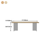 Modern Wood Table in Brown for Restaurant Rectangle Table with Acrylic Base Clearhalo 'Dining Tables & Seating' 'Dining Tables' 'dining_table' 'furn' 'furn_dining_table' 'Furniture' 'furniture_dining_table' 'Kitchen & Dining Furniture' 5062892