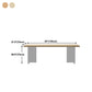 Modern Wood Table in Brown for Restaurant Rectangle Table with Acrylic Base Clearhalo 'Dining Tables & Seating' 'Dining Tables' 'dining_table' 'furn' 'furn_dining_table' 'Furniture' 'furniture_dining_table' 'Kitchen & Dining Furniture' 5062894