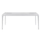 Modern Rectangle Dining Table Stone Top Metal Tripod Base Dining Table Clearhalo 'Dining Tables & Seating' 'Dining Tables' 'dining_table' 'Furniture' 'furniture_dining_table' 'Kitchen & Dining Furniture' 5062925