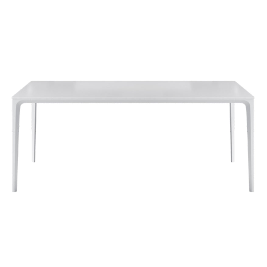 Modern Rectangle Dining Table Stone Top Metal Tripod Base Dining Table Clearhalo 'Dining Tables & Seating' 'Dining Tables' 'dining_table' 'Furniture' 'furniture_dining_table' 'Kitchen & Dining Furniture' 5062925