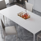 Modern Rectangle Dining Table Stone Top Metal Tripod Base Dining Table Clearhalo 'Dining Tables & Seating' 'Dining Tables' 'dining_table' 'Furniture' 'furniture_dining_table' 'Kitchen & Dining Furniture' 5062927