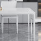 Modern Rectangle Dining Table Stone Top Metal Tripod Base Dining Table Clearhalo 'Dining Tables & Seating' 'Dining Tables' 'dining_table' 'Furniture' 'furniture_dining_table' 'Kitchen & Dining Furniture' 5062929