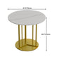 Metal Base Dining Table Glam Style White Stone Top Dining Table for Living Room Clearhalo 'Dining Tables & Seating' 'Dining Tables' 'dining_table' 'furn' 'furn_dining_table' 'Furniture' 'furniture_dining_table' 'Kitchen & Dining Furniture' 5062983