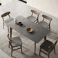 Modern Rectangle Counter Dining Table Brown Wood Finish Legs Dining Table Clearhalo 'Dining Tables & Seating' 'Dining Tables' 'dining_table' 'furn' 'furn_dining_table' 'Furniture' 'furniture_dining_table' 'Kitchen & Dining Furniture' 5063009