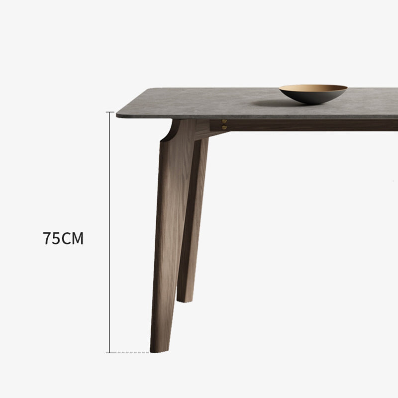 Modern Rectangle Counter Dining Table Brown Wood Finish Legs Dining Table Clearhalo 'Dining Tables & Seating' 'Dining Tables' 'dining_table' 'furn' 'furn_dining_table' 'Furniture' 'furniture_dining_table' 'Kitchen & Dining Furniture' 5063015