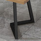 Metal Industrial Rectangle Table Pine Solid Wood Top Table with Sled Base Clearhalo 'Dining Tables & Seating' 'Dining Tables' 'dining_table' 'furn' 'furn_dining_table' 'Furniture' 'furniture_dining_table' 'Kitchen & Dining Furniture' 5063030