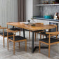 Metal Industrial Rectangle Table Pine Solid Wood Top Table with Sled Base Clearhalo 'Dining Tables & Seating' 'Dining Tables' 'dining_table' 'furn' 'furn_dining_table' 'Furniture' 'furniture_dining_table' 'Kitchen & Dining Furniture' 5063033