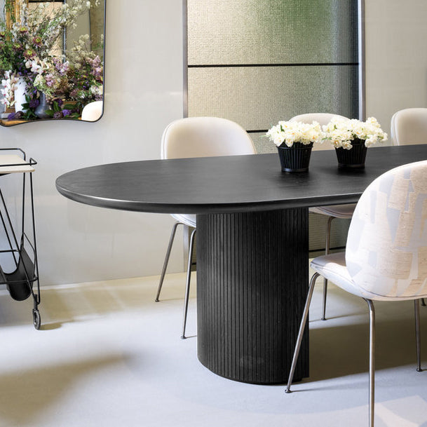 Modern Style Oval Table Solid Wood Double Pedestal Dining Room Furniture Clearhalo 'Dining Tables & Seating' 'Dining Tables' 'dining_table' 'furn' 'furn_dining_table' 'Furniture' 'furniture_dining_table' 'Kitchen & Dining Furniture' 5063072