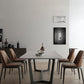 Rectangle Trestle Base Industrial Table White Fixed Table with Sintered Stone Clearhalo 'Dining Tables & Seating' 'Dining Tables' 'dining_table' 'furn' 'furn_dining_table' 'Furniture' 'furniture_dining_table' 'Kitchen & Dining Furniture' 5063104